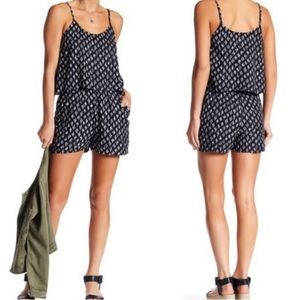 Lucky Brand Black and White Ikat Romper Women's Size Small